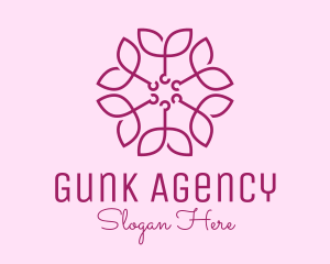 Ornamental Elegant Flower logo design