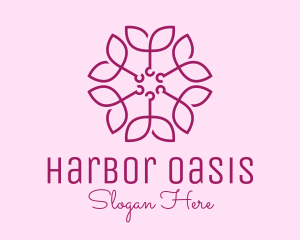 Ornamental Elegant Flower logo design