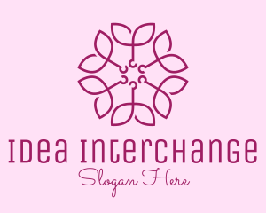 Ornamental Elegant Flower logo design