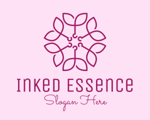 Ornamental Elegant Flower logo design