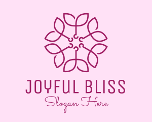 Ornamental Elegant Flower logo design