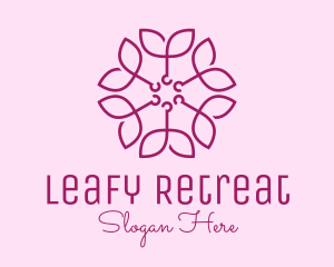 Ornamental Elegant Flower logo design