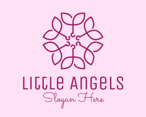 Ornamental Elegant Flower logo design