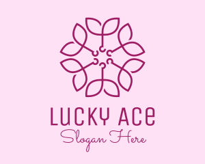 Ornamental Elegant Flower logo design