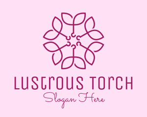 Ornamental Elegant Flower logo design