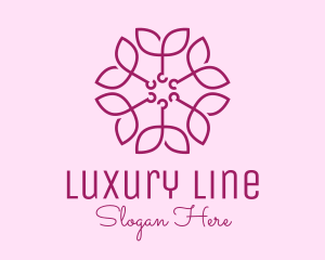 Ornamental Elegant Flower logo design