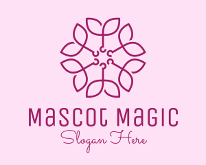 Ornamental Elegant Flower logo design