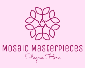 Ornamental Elegant Flower logo design