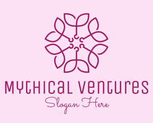 Ornamental Elegant Flower logo design