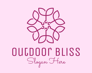 Ornamental Elegant Flower logo design