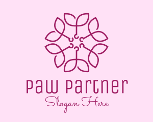 Ornamental Elegant Flower logo design