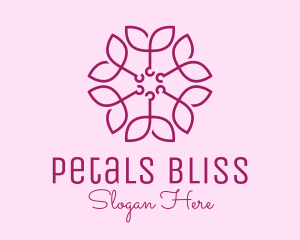 Ornamental Elegant Flower logo design