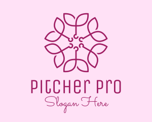 Ornamental Elegant Flower logo design