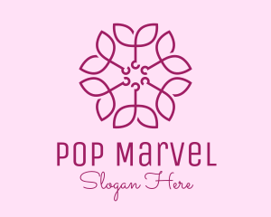 Ornamental Elegant Flower logo design