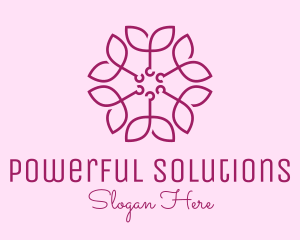 Ornamental Elegant Flower logo design