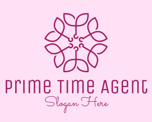 Ornamental Elegant Flower logo design