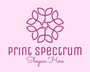 Ornamental Elegant Flower logo design