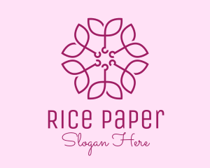 Ornamental Elegant Flower logo design