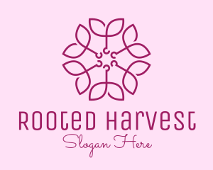 Ornamental Elegant Flower logo design