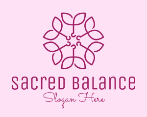 Ornamental Elegant Flower logo design