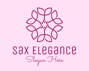 Ornamental Elegant Flower logo design