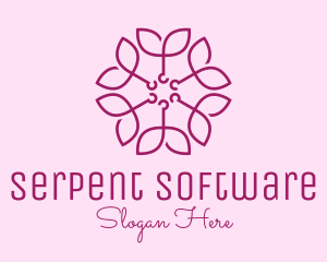 Ornamental Elegant Flower logo design