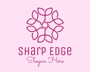 Ornamental Elegant Flower logo design