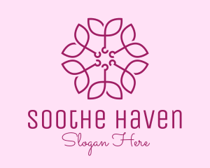 Ornamental Elegant Flower logo design