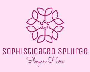 Ornamental Elegant Flower logo design