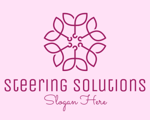 Ornamental Elegant Flower logo design