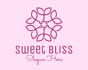 Ornamental Elegant Flower logo design