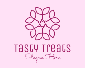 Ornamental Elegant Flower logo design