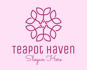 Ornamental Elegant Flower logo design