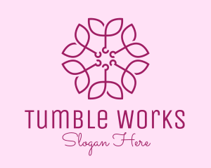 Ornamental Elegant Flower logo design