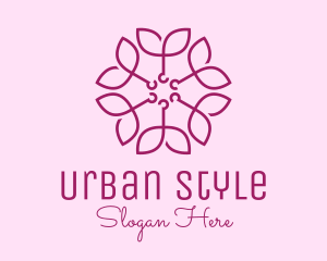 Ornamental Elegant Flower logo design