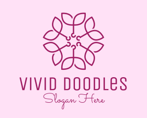 Ornamental Elegant Flower logo design