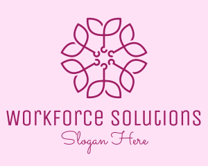 Ornamental Elegant Flower logo design