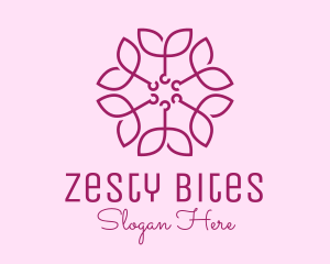 Ornamental Elegant Flower logo design