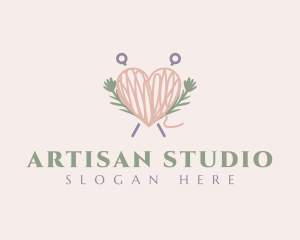 Thread Heart Yarn logo design