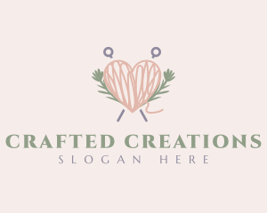 Thread Heart Yarn logo design