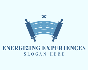 Jewish Torah Scroll logo