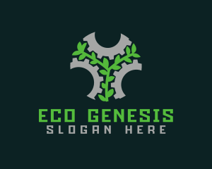 Eco Gear Leaf logo design