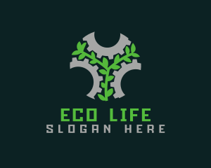 Eco Gear Leaf logo design