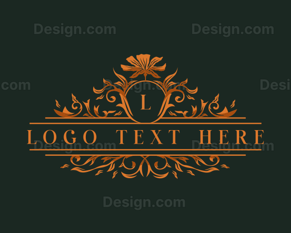 Floral Wreath Botanical Logo