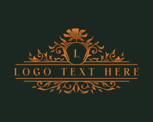 Floral Wreath Botanical logo