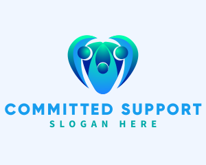 Heart Family Support logo design