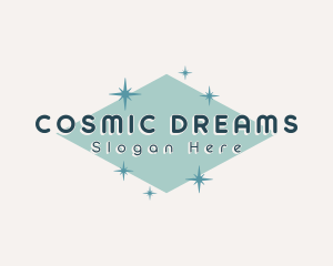 Retro Cosmic Sparkle logo design