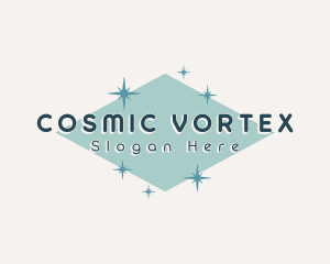 Retro Cosmic Sparkle logo design