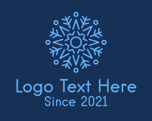 Glacier - Star Christmas Snowflake logo design