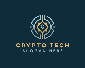 Cyber Tech Cryptocurrency logo design